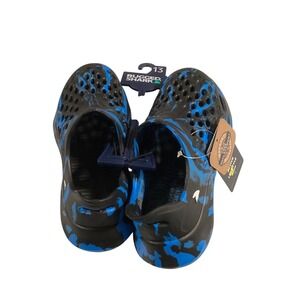 Rugged Shark Mens Great White Water Shoes Black Blue Marble Clogs Size 13 NEW